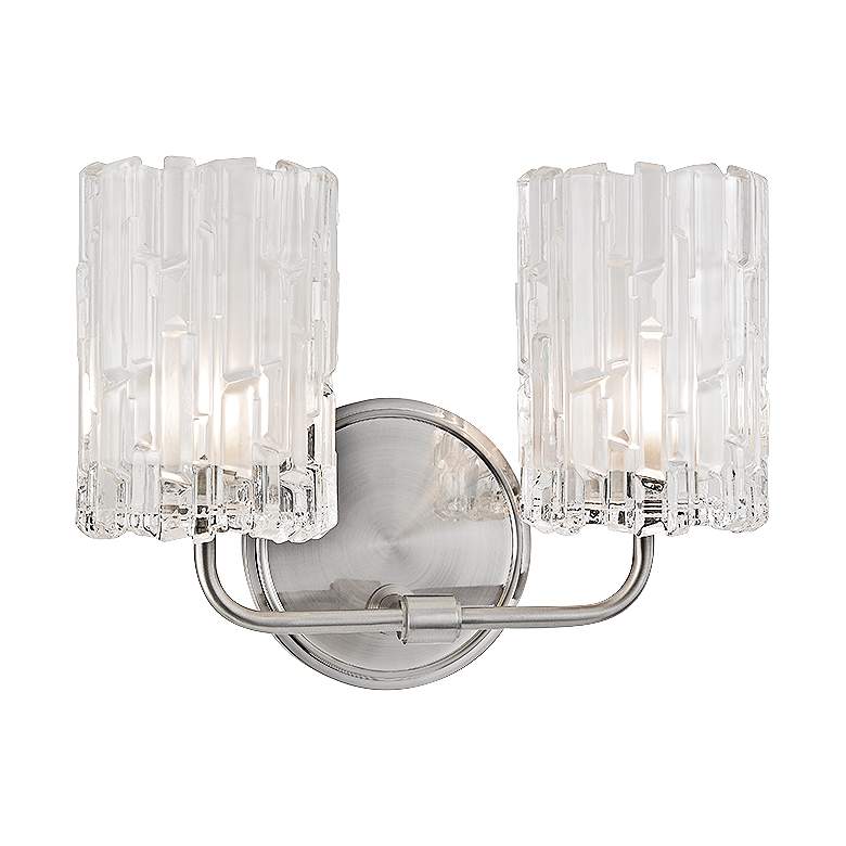Image 1 Dexter 8 1/2"H 2-Light Satin Nickel Wall Sconce