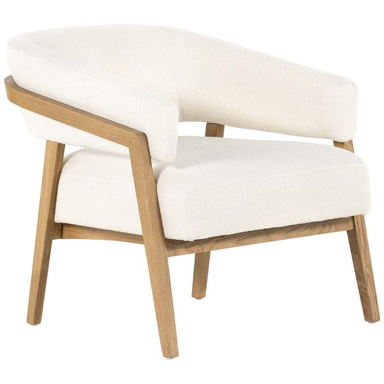 Image 3 Dexter Gibson White Fabric Accent Chair
