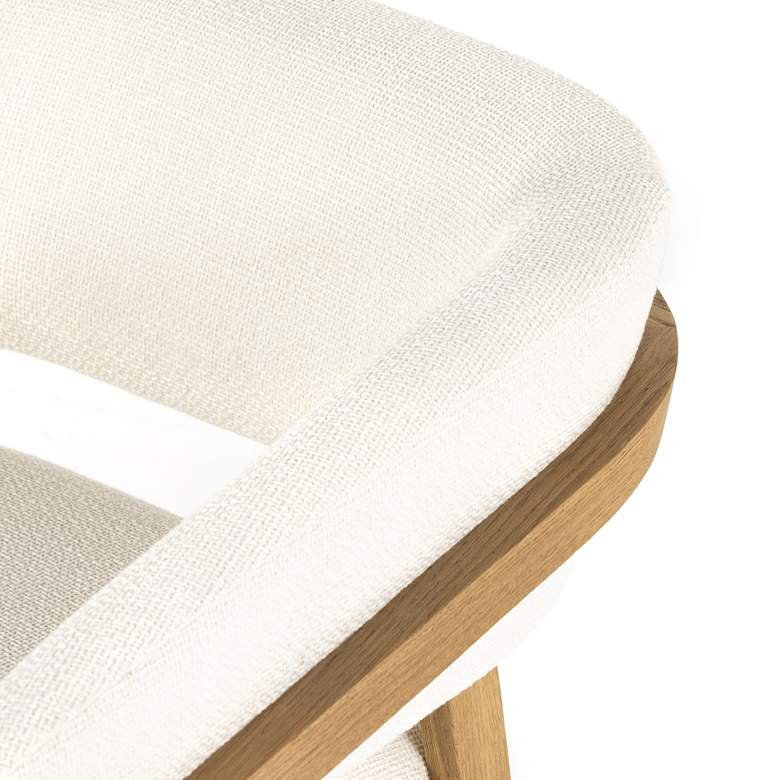 Image 6 Dexter Gibson White Fabric Accent Chair more views