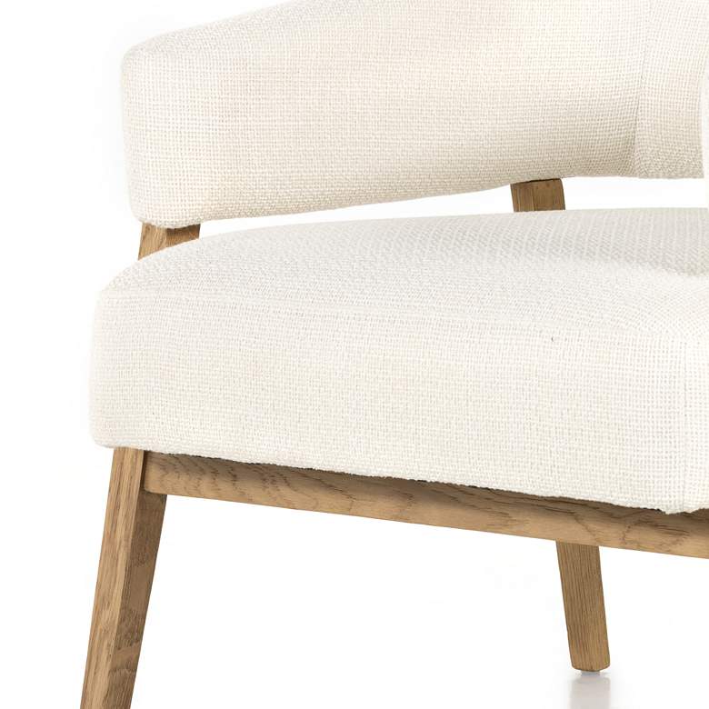 Image 7 Dexter Gibson White Fabric Accent Chair more views