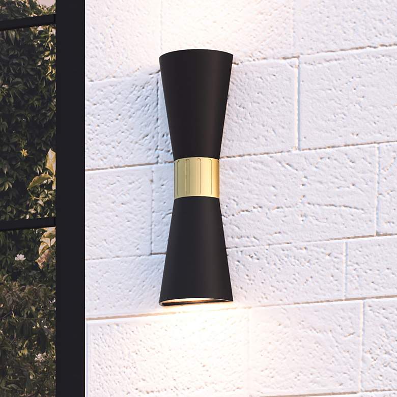 Image 1 Dexter Integrated LED Matte Black Outdoor Wall Lantern