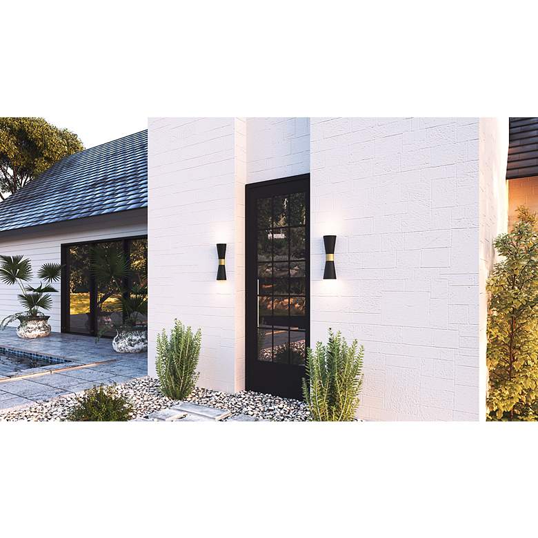 Image 6 Dexter Integrated LED Matte Black Outdoor Wall Lantern more views