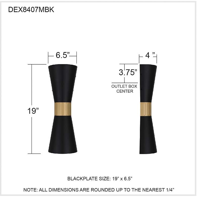 Image 7 Dexter Integrated LED Matte Black Outdoor Wall Lantern more views