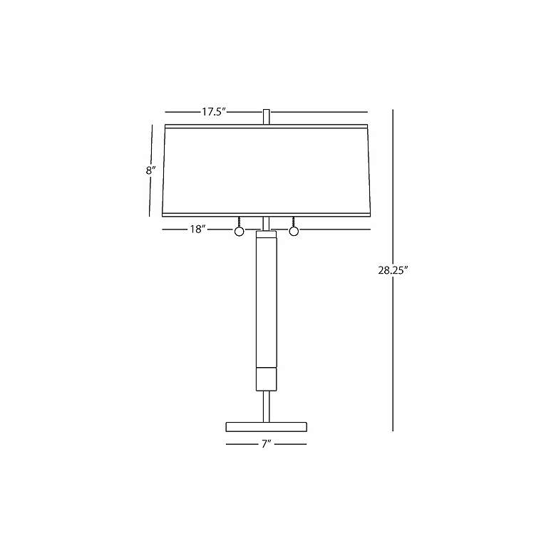 Image 3 Dexter Polished Nickel with Dark Walnut Column Table Lamp more views