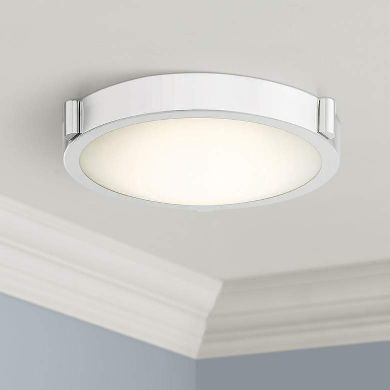 dHalo 11&quot; Wide Chrome Finish Modern LED Ceiling Light