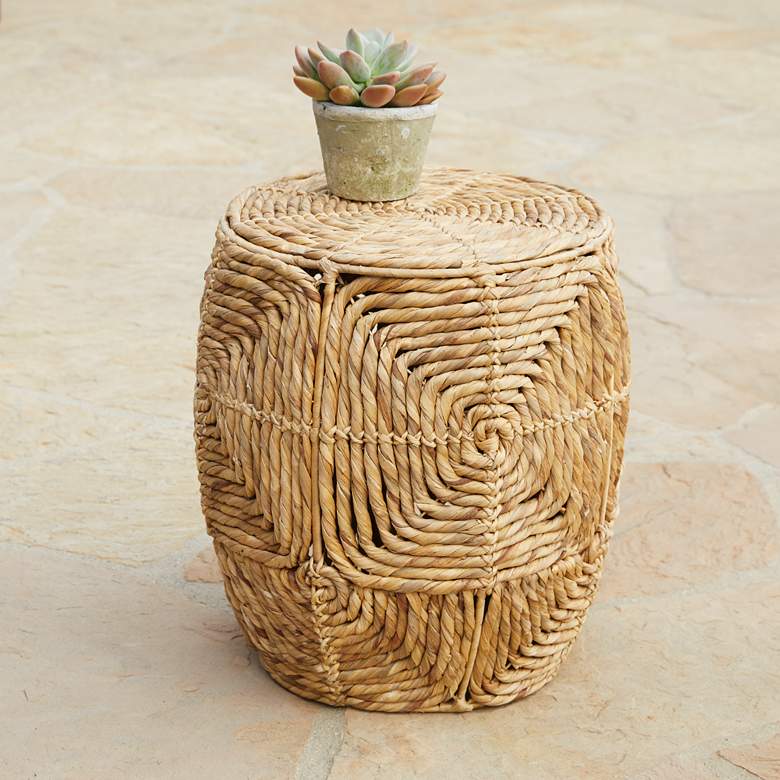 Image 1 Dharma 19 1/4" High Indoor-Outdoor Round Accent Table