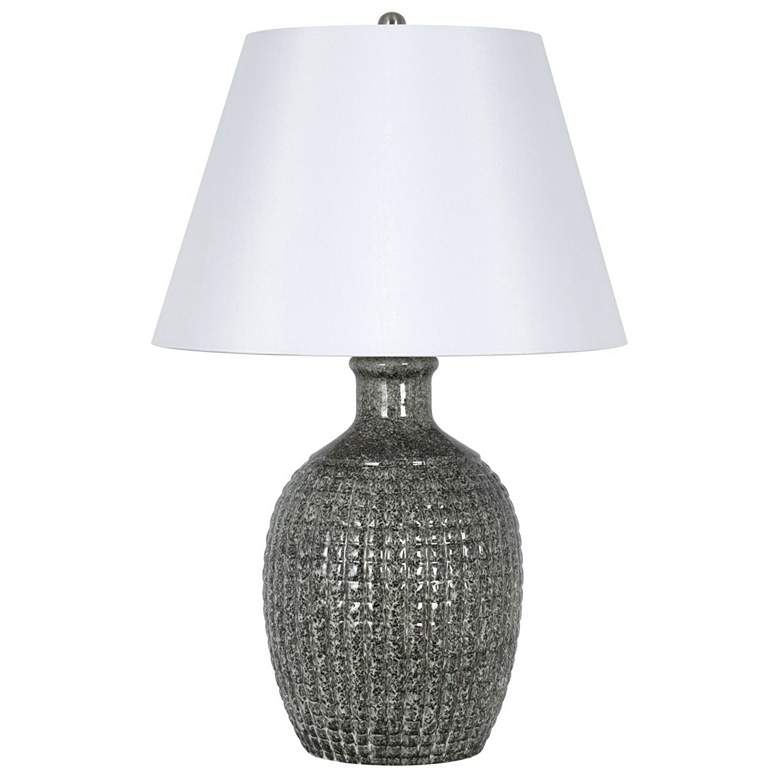Image 1 Dhurrie 33" High Reactive Dark Green Table Lamp