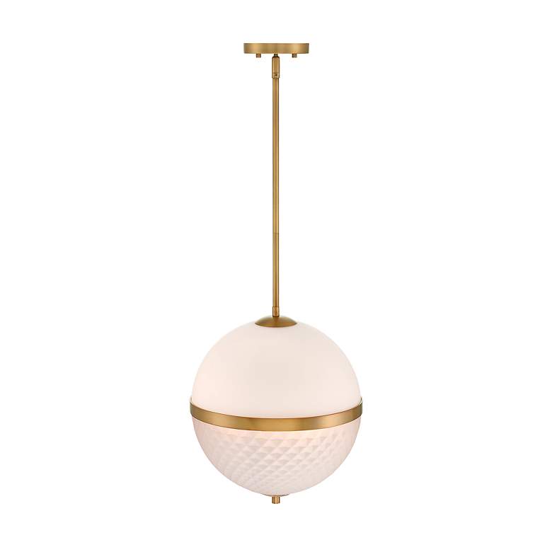 Image 7 Dia 14 in. 3-Light Old Satin Brass Modern Pendant Light more views