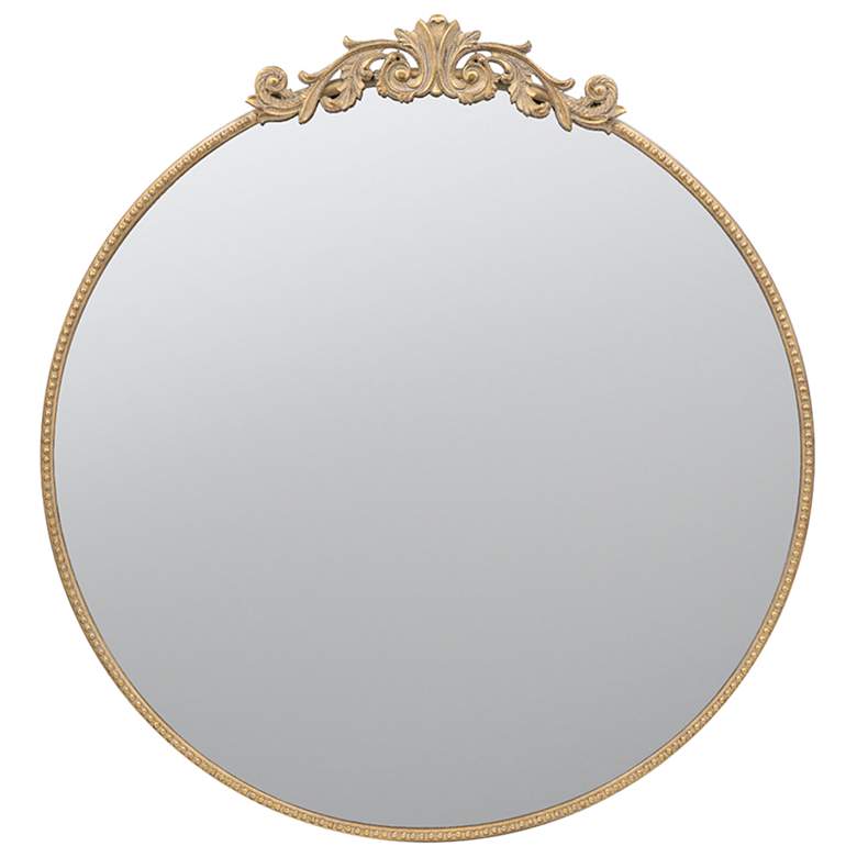 Image 1 Dia 36 x 39 Gold Round Mirror