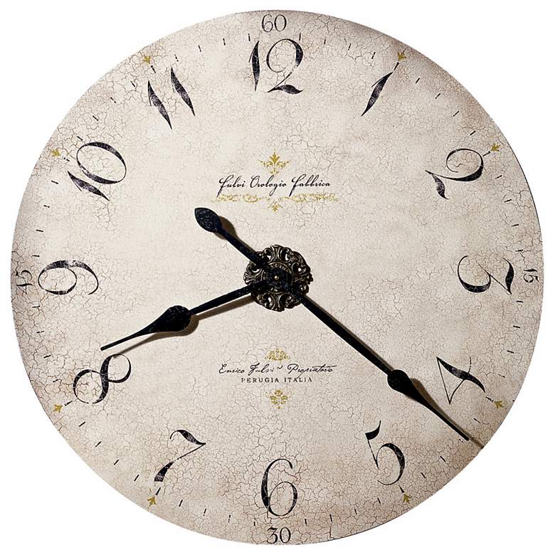 Image 1 Dia Enrico Fulvi Large 32 inch Wide Wall Clock by Howard Miller