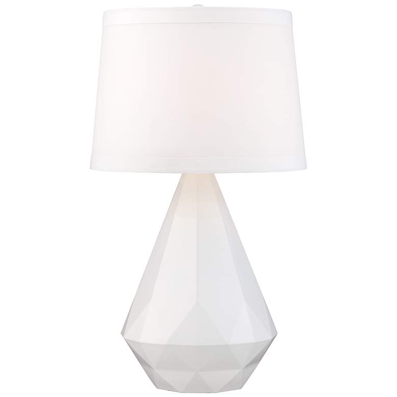 Image 1 Diamante White Table Lamp