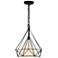 Diamond 1 Light Down Pendant With Black Finish
