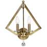 1_Diamond 2 Light Antique Brass Wall Sconce