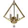 Diamond 2 Light Antique Brass Wall Sconce