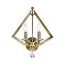 2_Diamond 2 Light Antique Brass Wall Sconce more views