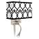 Diamond Chain Giclee Glow LED Reading Light Plug-In Sconce