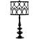 Diamond Chain Giclee Paley Black Table Lamp