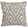 Diamond Gray 20" Square Throw Pillow