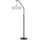 Diamond Maze Bronze Downbridge Arc Floor Lamp