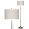 Diamond Maze Brushed Nickel Pull Chain Floor Lamp