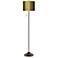 Diamond Maze Gold Metallic Giclee Bronze Club Floor Lamp