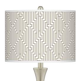 Image2 of Diamond Maze Trish Brushed Nickel Touch Table Lamps Set of 2 more views