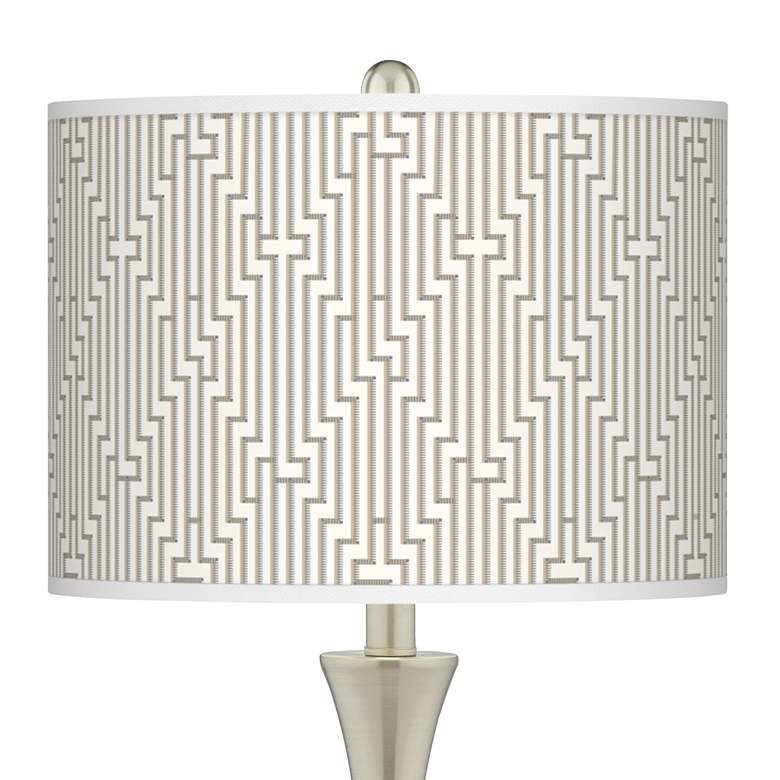 Image 2 Diamond Maze Trish Brushed Nickel Touch Table Lamps Set of 2 more views