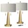 Diamond Maze Vicki Gold USB Table Lamps Set of 2