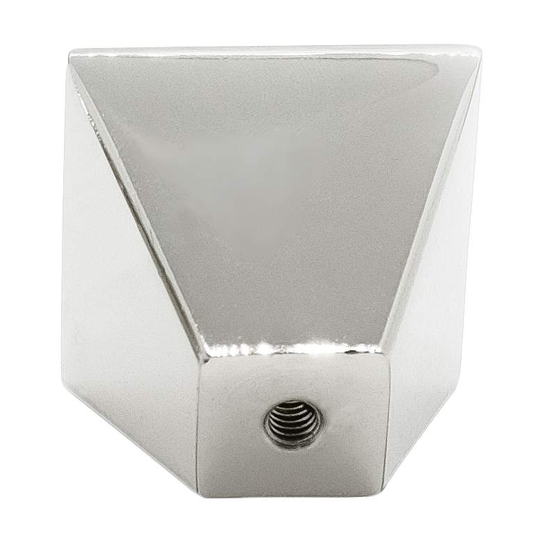 Image 1 Diamond Polished Nickel Metal 1 1/2" Wide Cabinet Knob