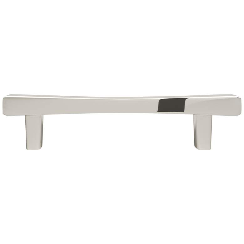 Image 1 Diamond Polished Nickel Metal 5 1/2" Wide Cabinet Pull