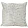 Diamond-Tucked Stitch 18" Square Silver Designer Pillow