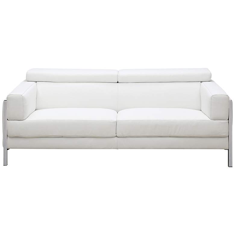 Image 1 Diamond White All-Around Top-Grain Leather Sofa