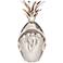 Diamondhead 8" High Silver Stem Glass Pineapple Accent