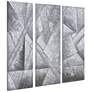 Diamonds 60"H Textured Metallic 3-Piece Canvas Wall Art Set in scene