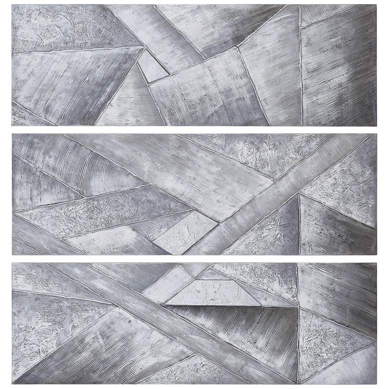 Image 6 Diamonds 60"H Textured Metallic 3-Piece Canvas Wall Art Set more views