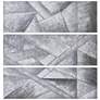 Diamonds 60"H Textured Metallic 3-Piece Canvas Wall Art Set in scene