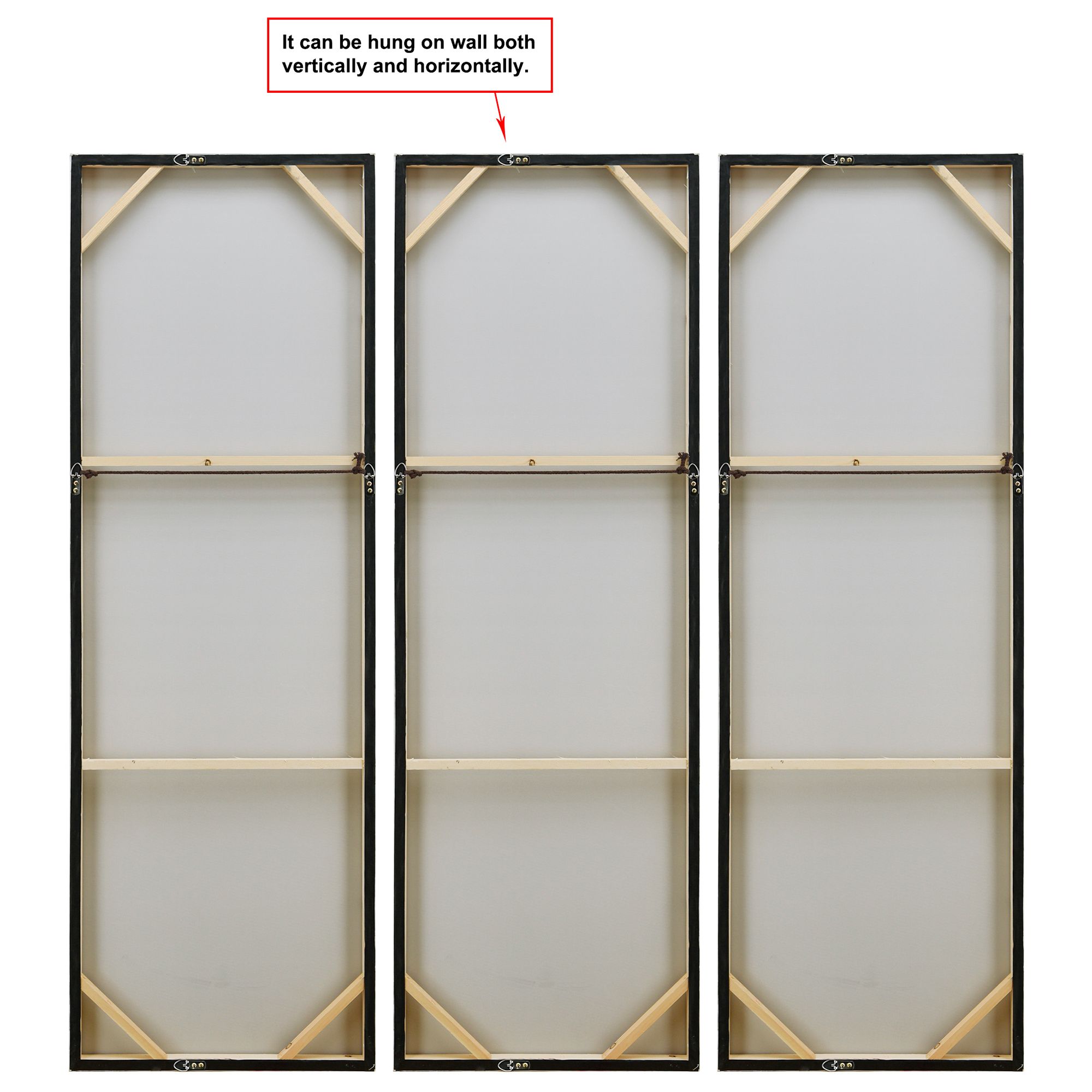 Diamonds 60"H Textured Metallic 3-Piece Canvas Wall Art Set in scene