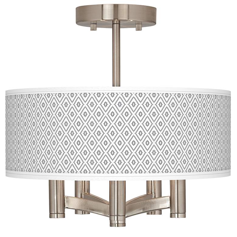 Image 1 Diamonds Ava 5-Light Nickel Ceiling Light