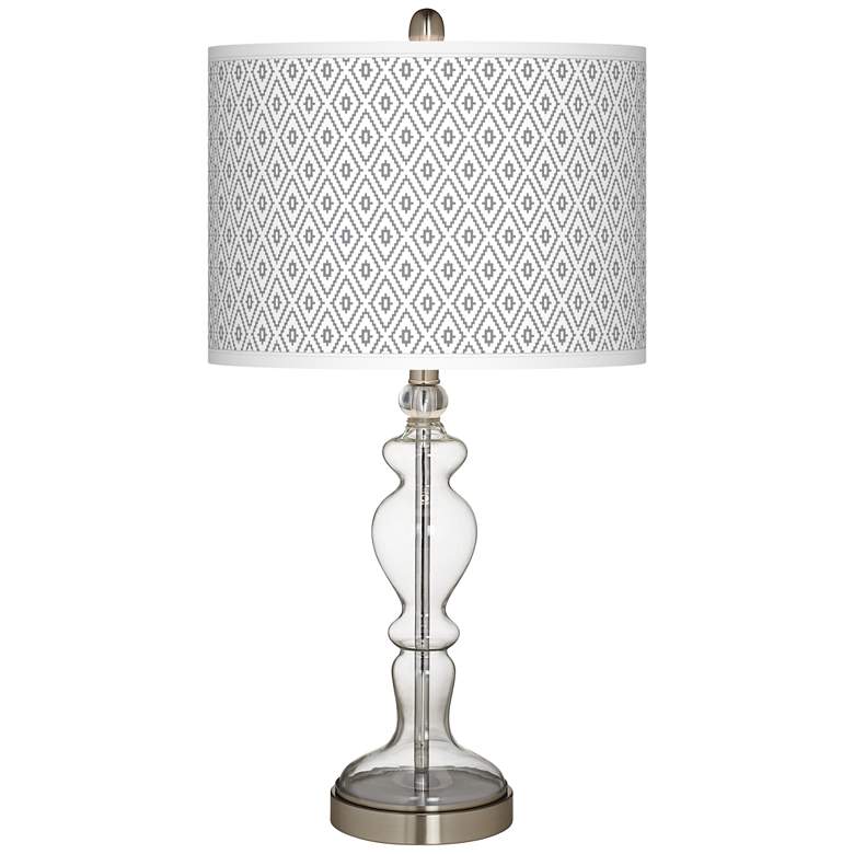 Image 2 Diamonds Giclee Apothecary Clear Glass Table Lamp