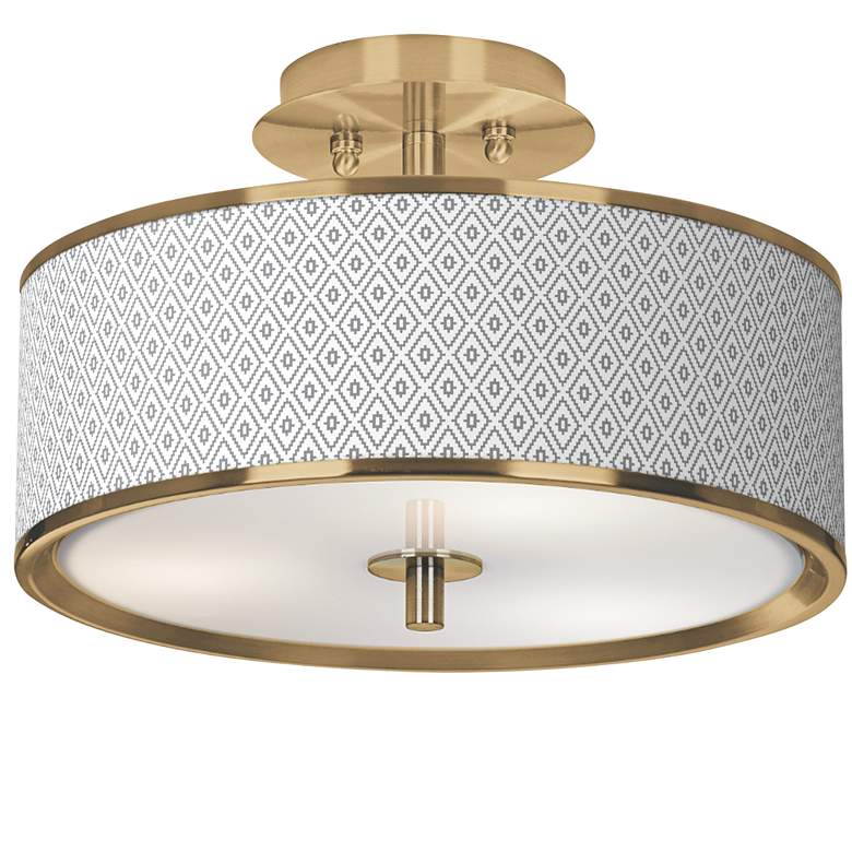Image 1 Diamonds Gold 14 inch Wide Ceiling Light