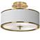 Diamonds Gold 14" Wide Ceiling Light