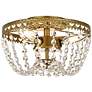 3_Diana 10" Wide Brass and Clear Crystal 3-Light Ceiling Light