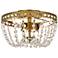 Diana 10" Wide Brass and Clear Crystal 3-Light Ceiling Light