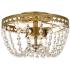 Diana 10" Wide Brass and Clear Crystal 3-Light Ceiling Light