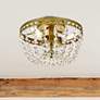 2_Diana 10" Wide Brass and Clear Crystal 3-Light Ceiling Light