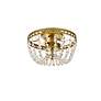 5_Diana 10" Wide Brass and Clear Crystal 3-Light Ceiling Light more views