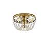 Diana 10" Wide Brass and Clear Crystal 3-Light Ceiling Light in scene