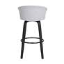 6_Diana 25 3/4" Black Light Gray Fabric Swivel Counter Stool more views