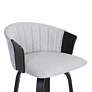 7_Diana 25 3/4" Black Light Gray Fabric Swivel Counter Stool more views