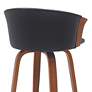 6_Diana 25 3/4" Walnut Black Faux Leather Swivel Counter Stool more views